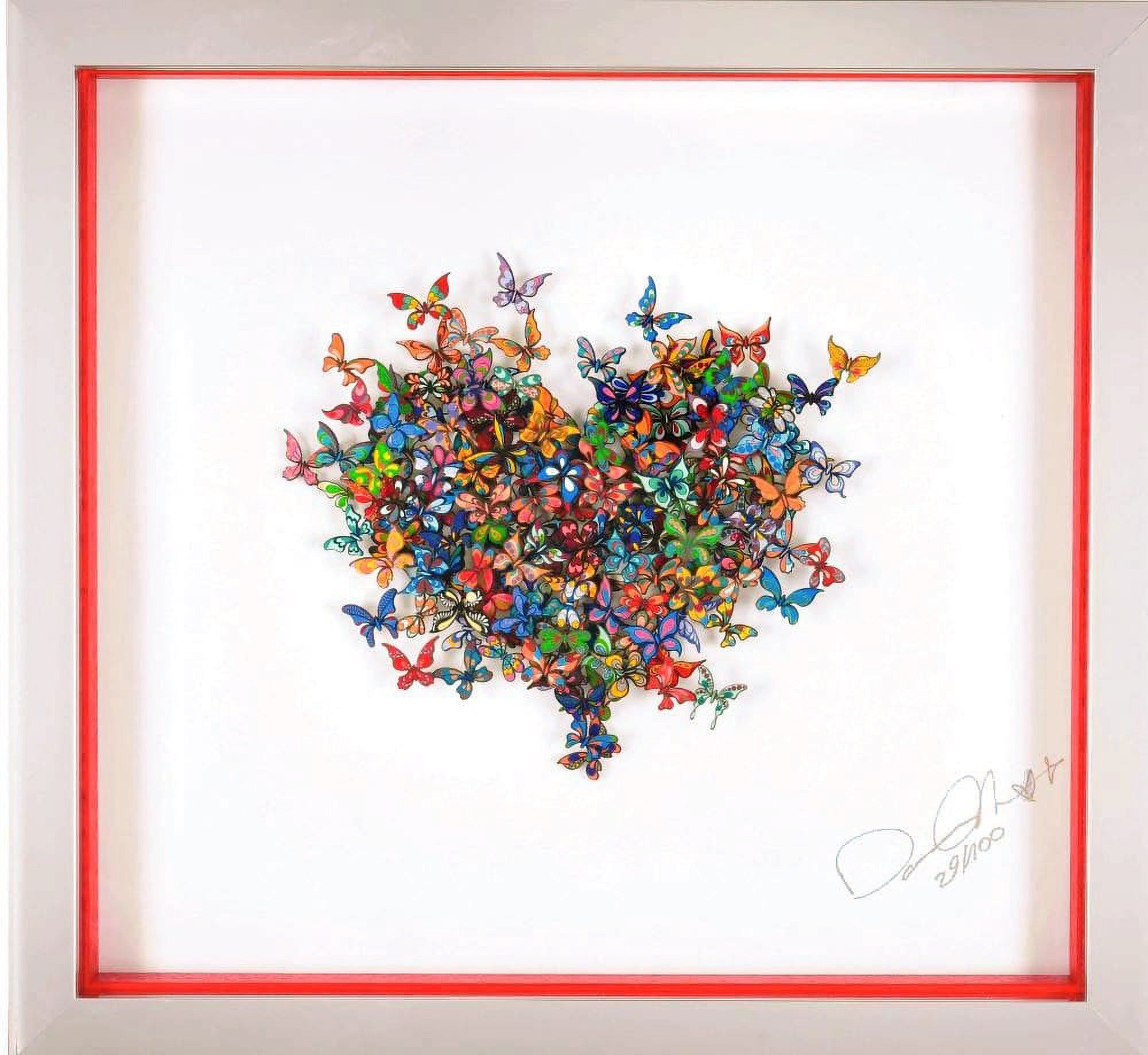 David Kracov - My Heart Is All a Flutter Papercut - Signed