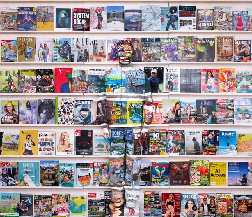 Liu Bolin and the Exclusive Work for Deodato Arte: Magazine Rack