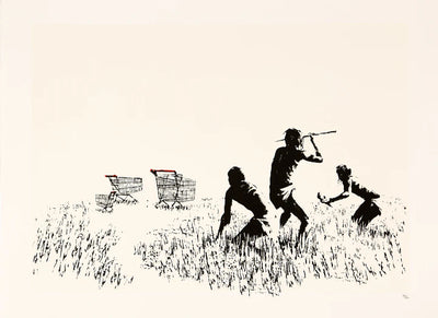 The Impactful "Trolleys Black and White" by Banksy