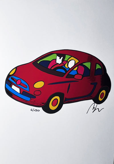 Marco Lodola - 500 Fiat - Screenprint - 2022