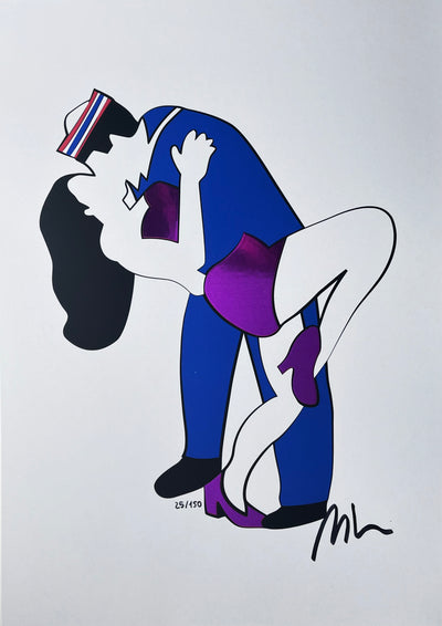 Marco Lodola - Bacio a Times Square - Screenprint - 2022