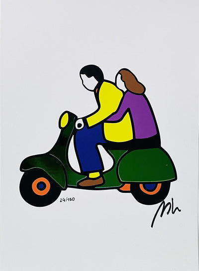 Coppia in Vespa