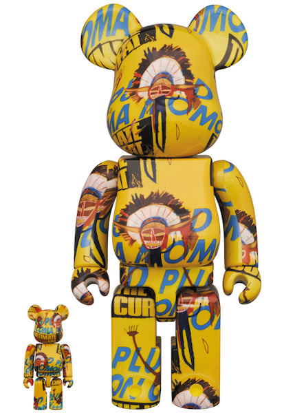 BE@RBRICK AndyWarhol × JEAN-MICHEL#3 Bearbrick, Andy Warhol's x Jean Michel Basquiat #3, 400% + 100