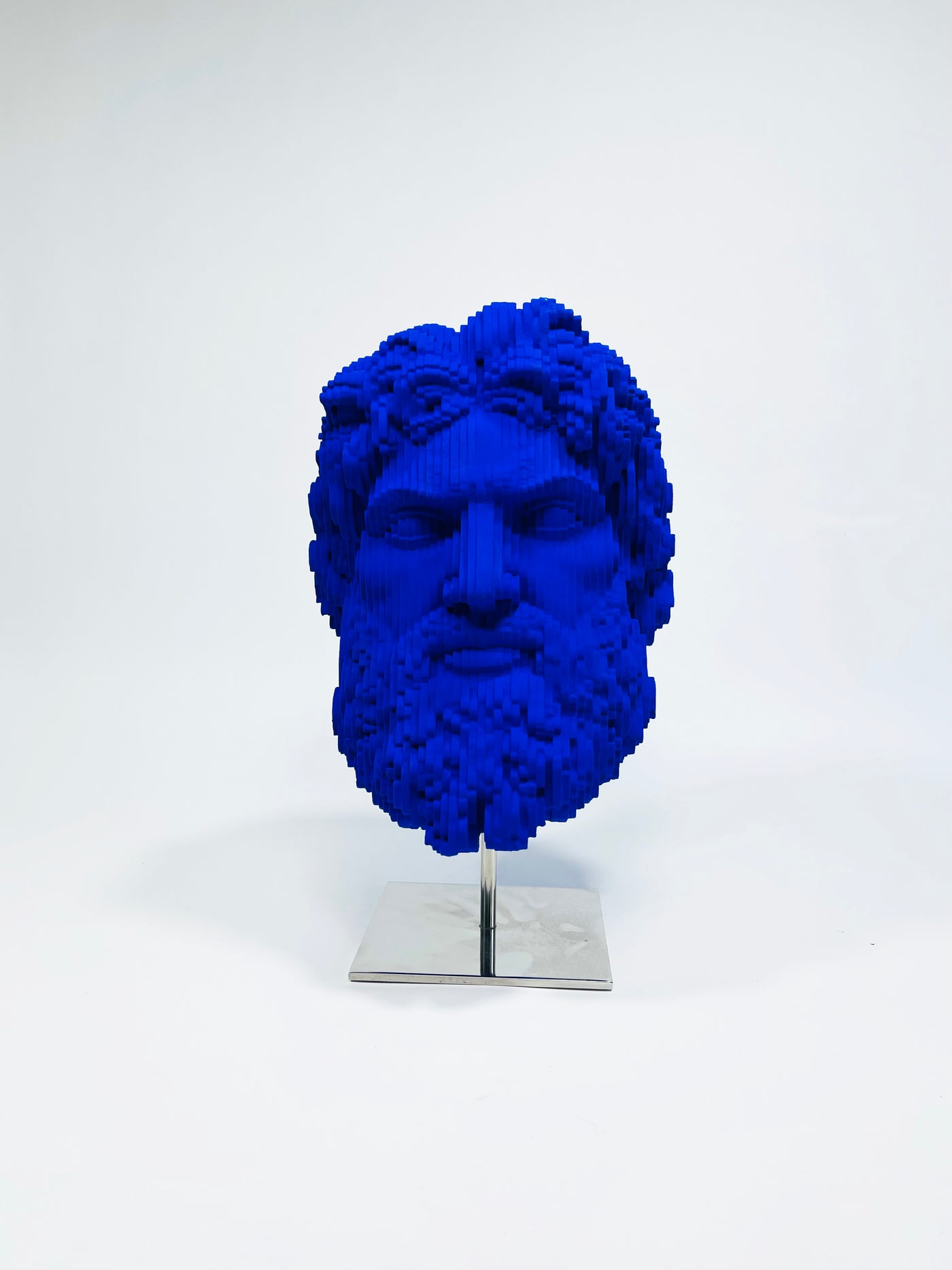Daniele Fortuna - Blue Zeus - 2023 - Acrylic on wood - Unique sculpture 