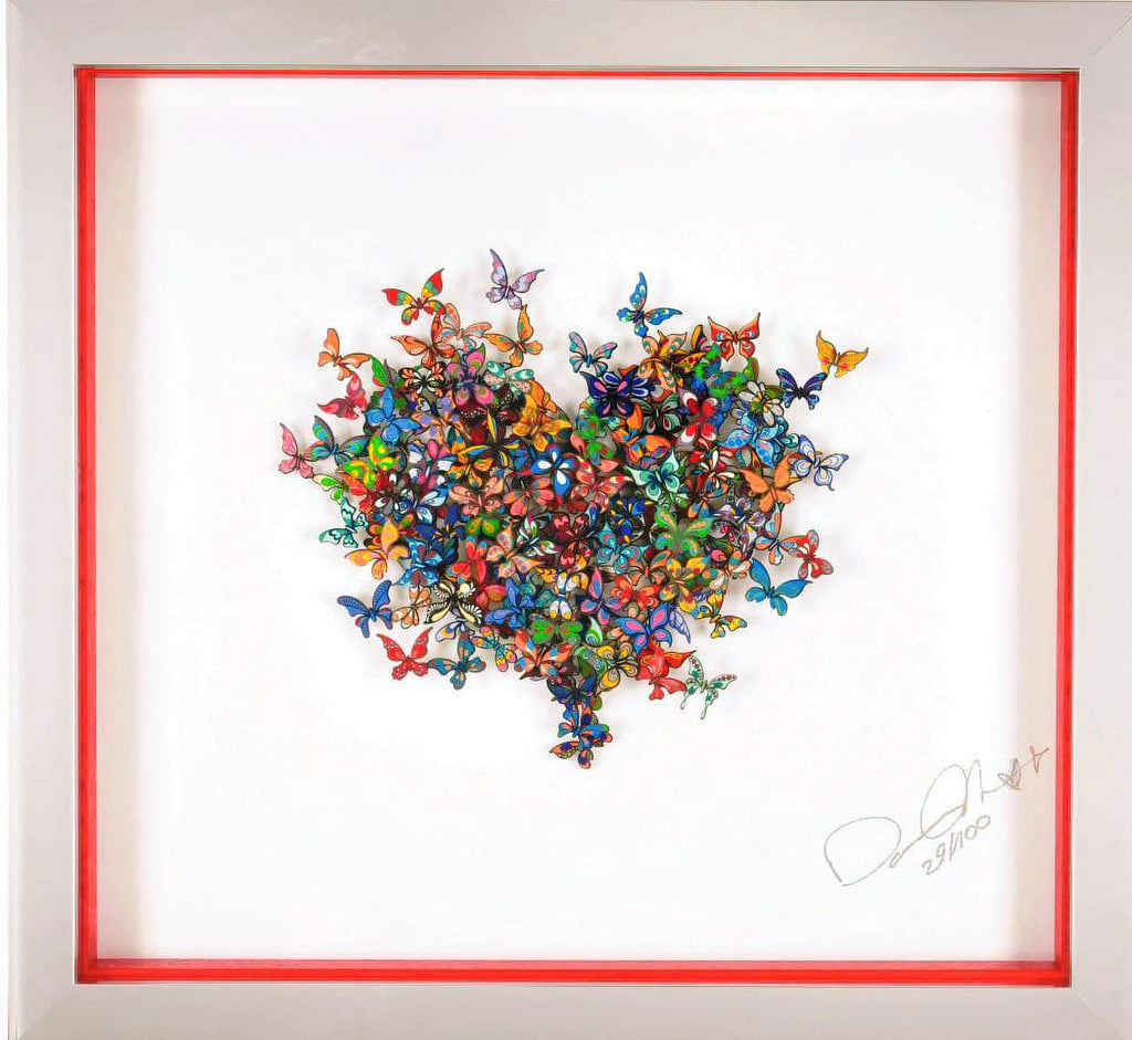 カ*ル様 UVERworldTAKUYA∞ Produce HEARTとARTデ David Kracov - My Heart Is All a Flutter Papercut - Signed