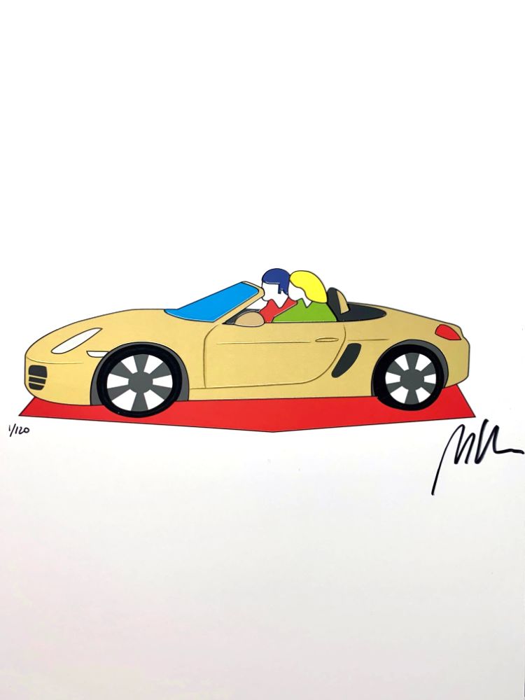 Marco Lodola - Porsche Oro - Screenprint - 2018