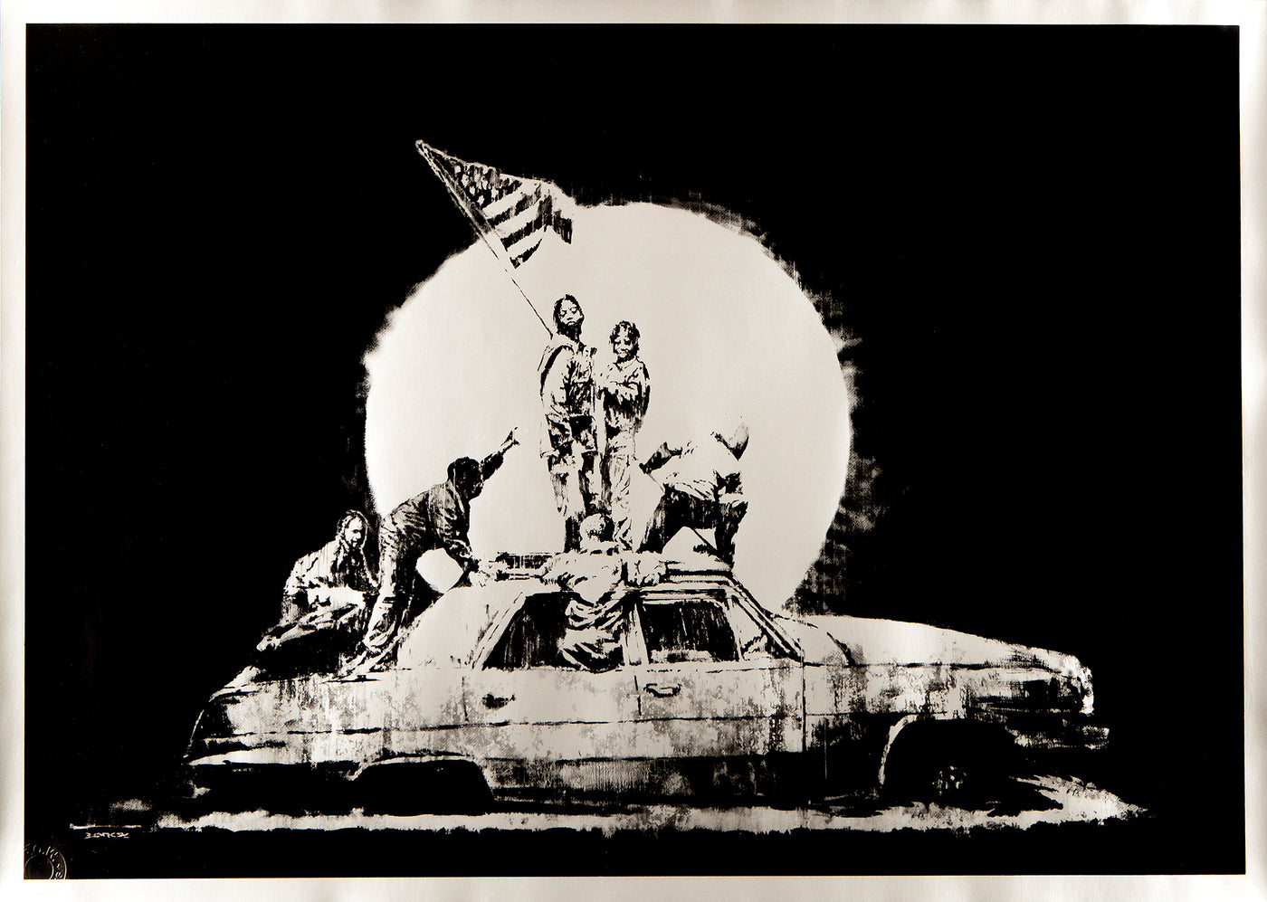 Banksy - Silver Flag - Screenprint